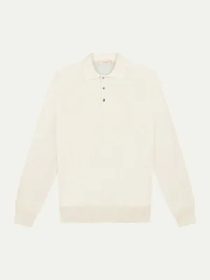 Extrafine Merino Polo Ivory