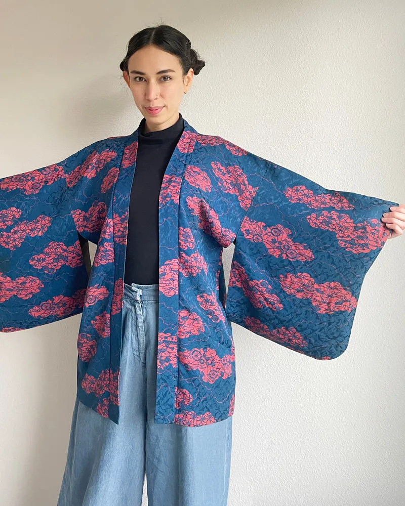 Fan Hankles, Chrysanthemum, Village Haori Kimono Jacket