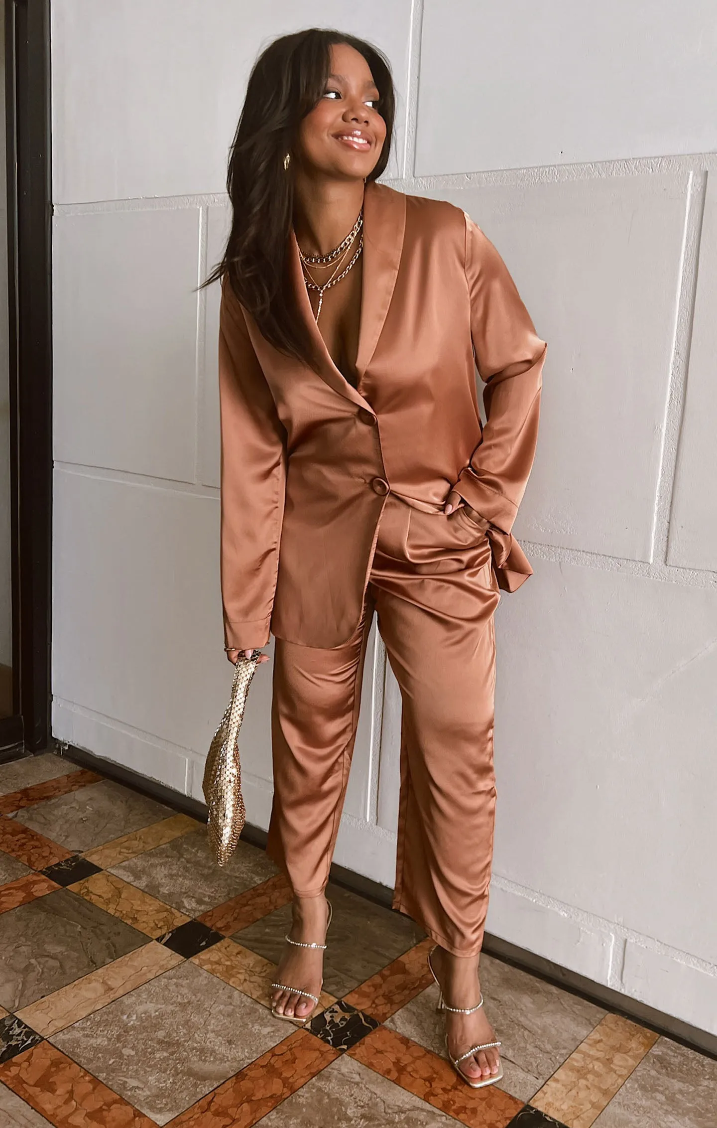 Felix Blazer ~ Copper Luxe Satin
