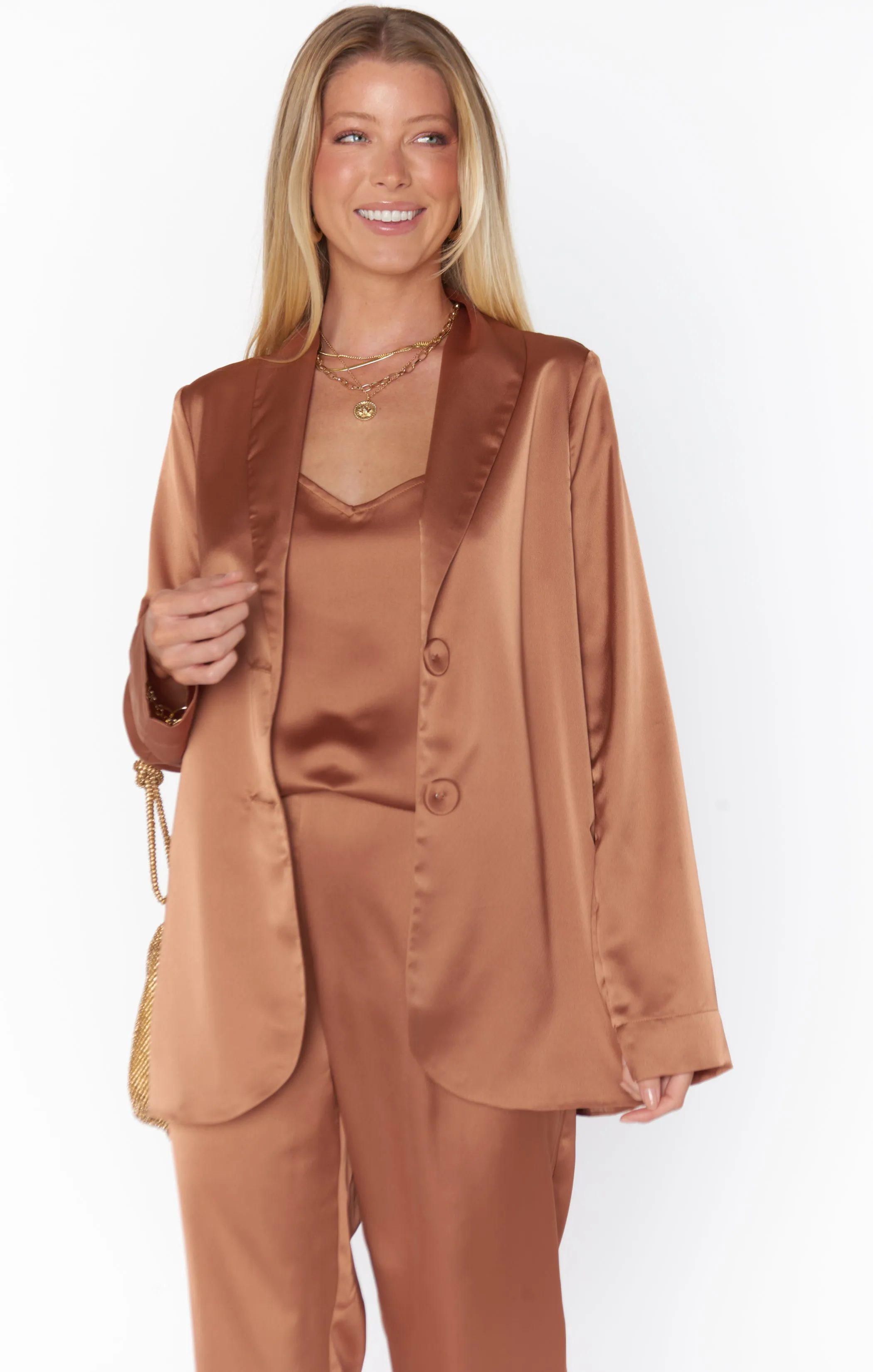 Felix Blazer ~ Copper Luxe Satin