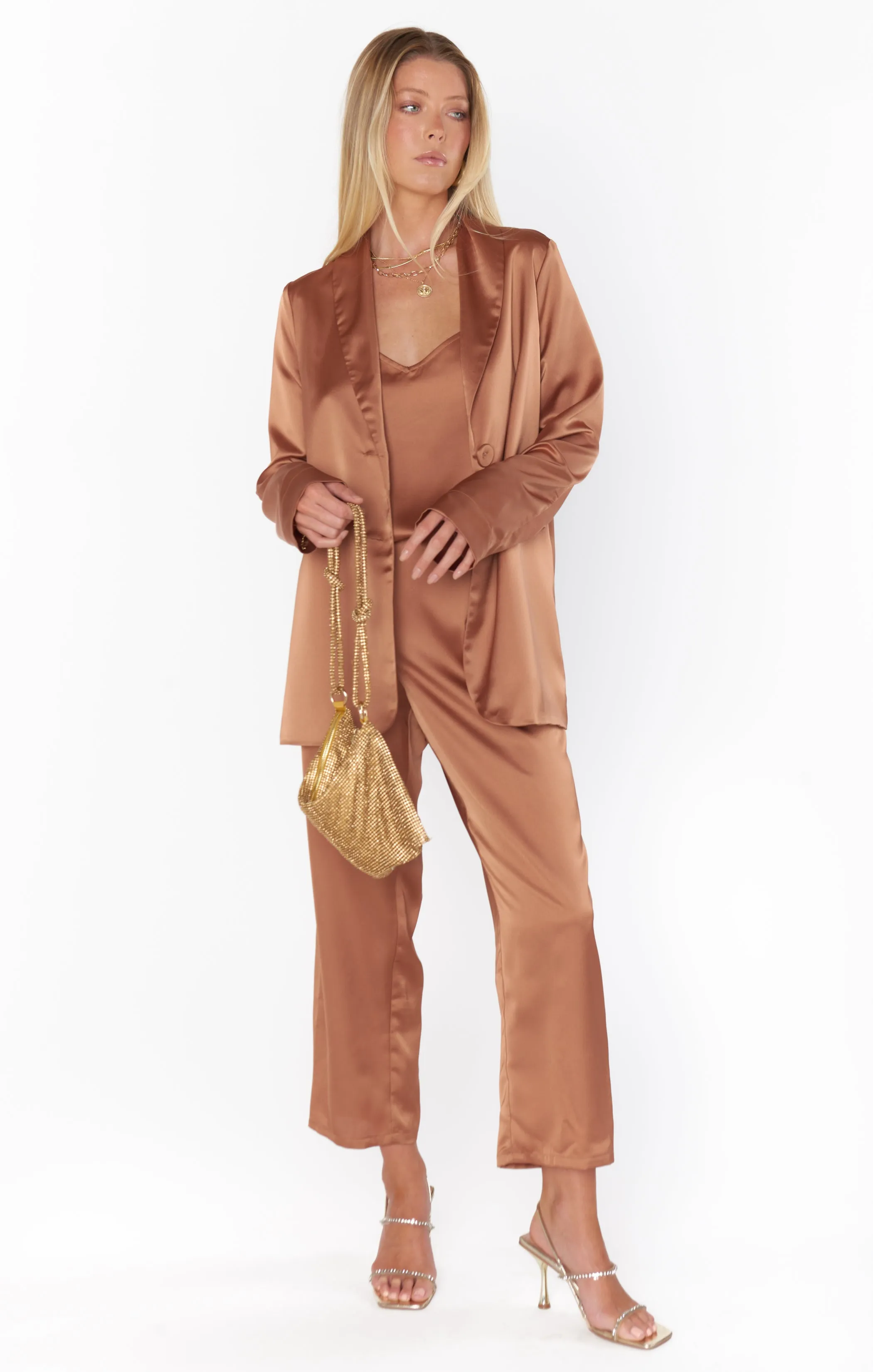 Felix Blazer ~ Copper Luxe Satin