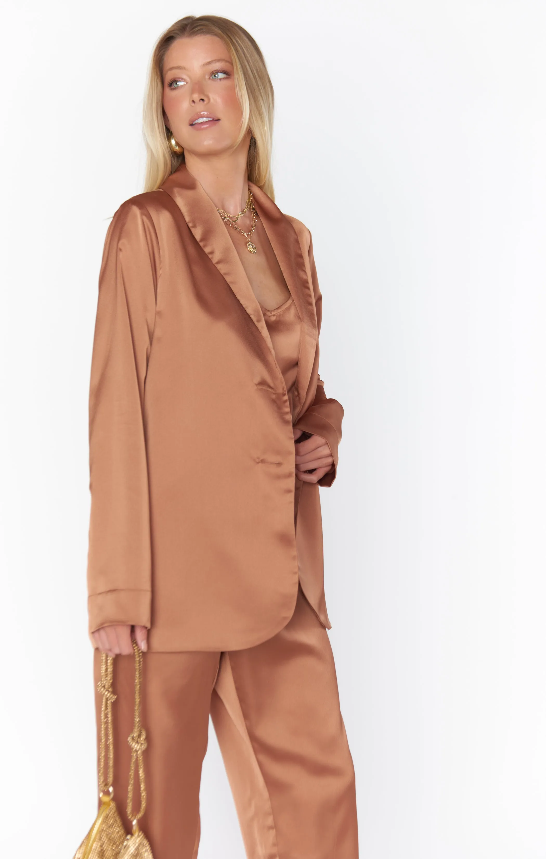 Felix Blazer ~ Copper Luxe Satin