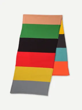 FINE COLOURBLOCK WIDE SCARF MULTICOLOUR