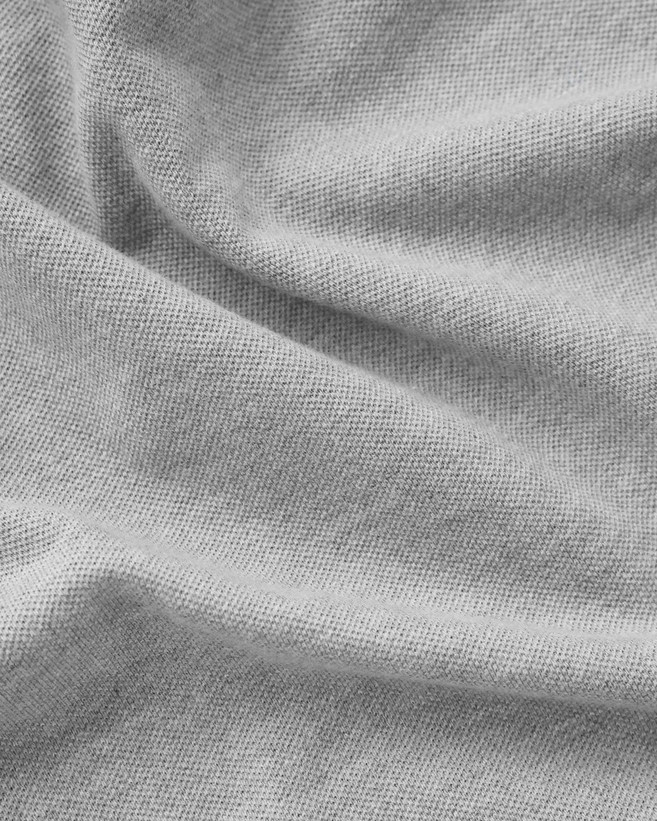 Flag Polo Boyfriend Dress Heather Grey