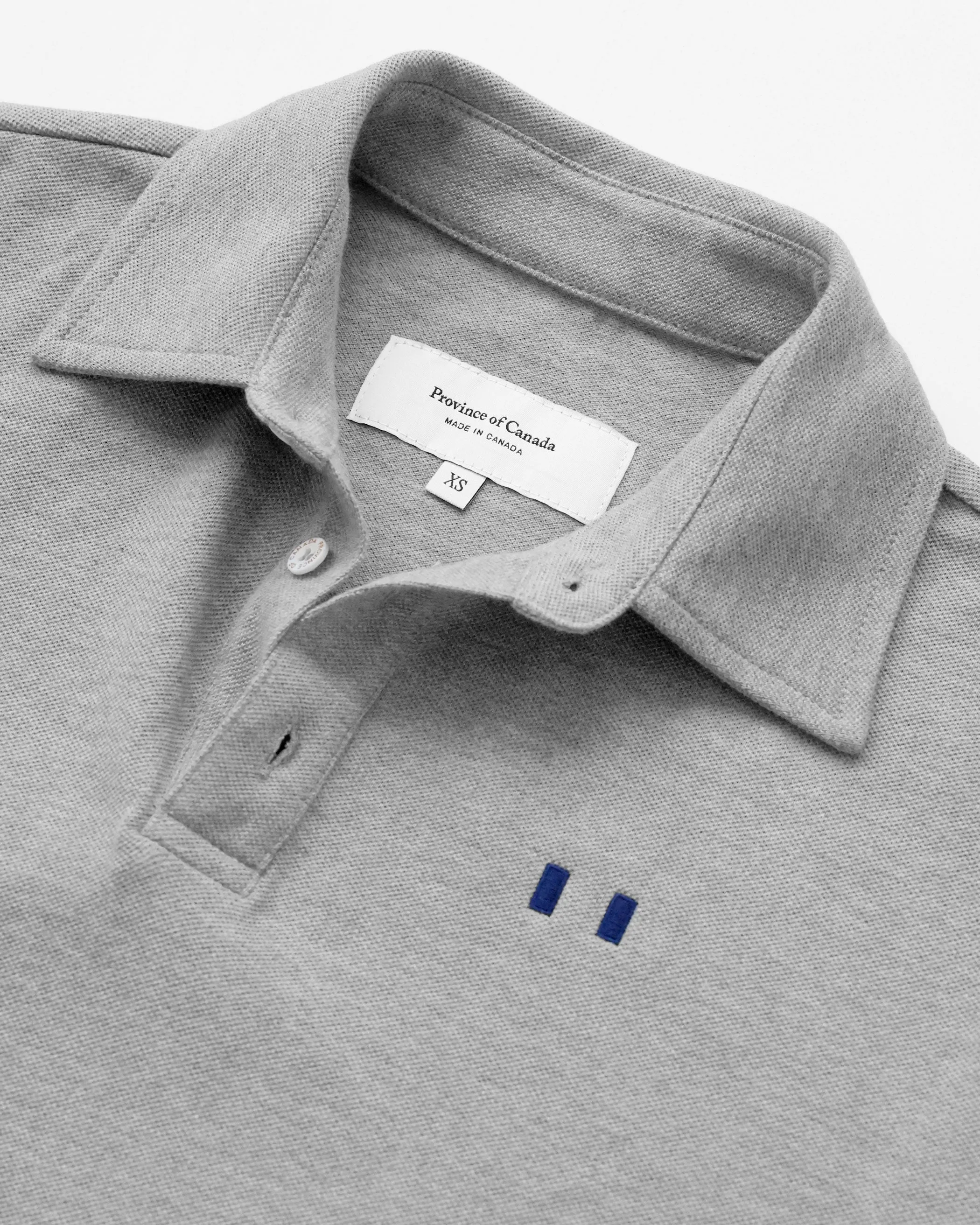 Flag Polo Boyfriend Dress Heather Grey