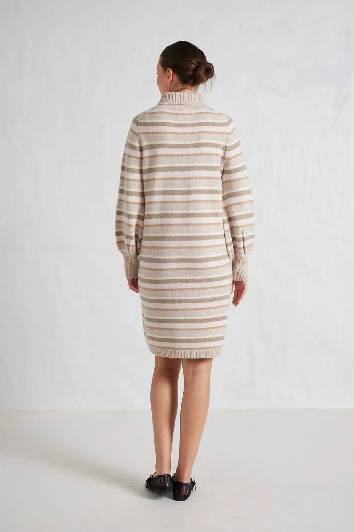 Foxy Polo Dress in Porridge