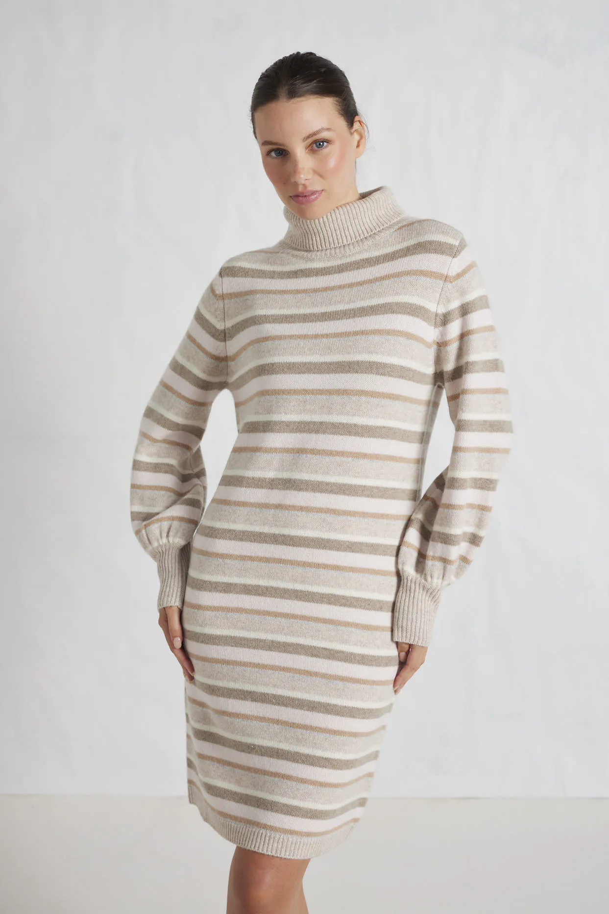 Foxy Polo Dress in Porridge