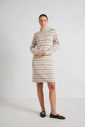 Foxy Polo Dress in Porridge