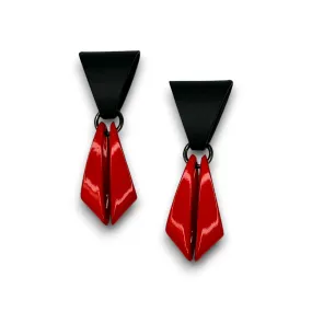 Geometric Drop Earrings Powder Coat