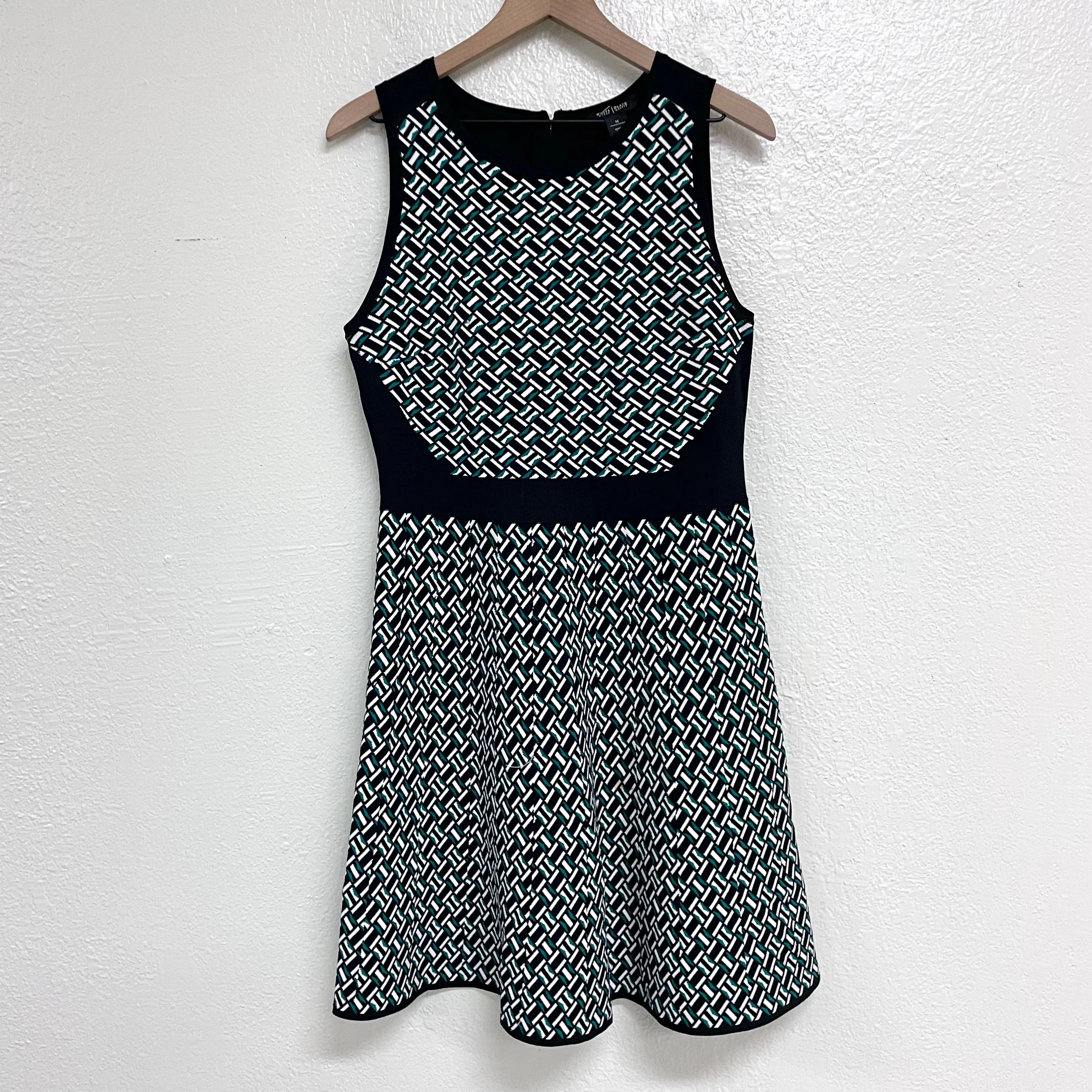 Geometric Fit & Flare Dress