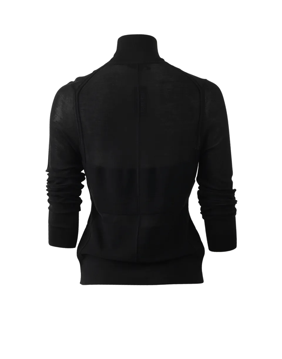 Geometric Stitch Turtleneck