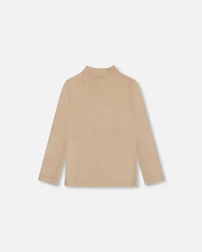 Girls L/S Ribbed Mock Turtleneck