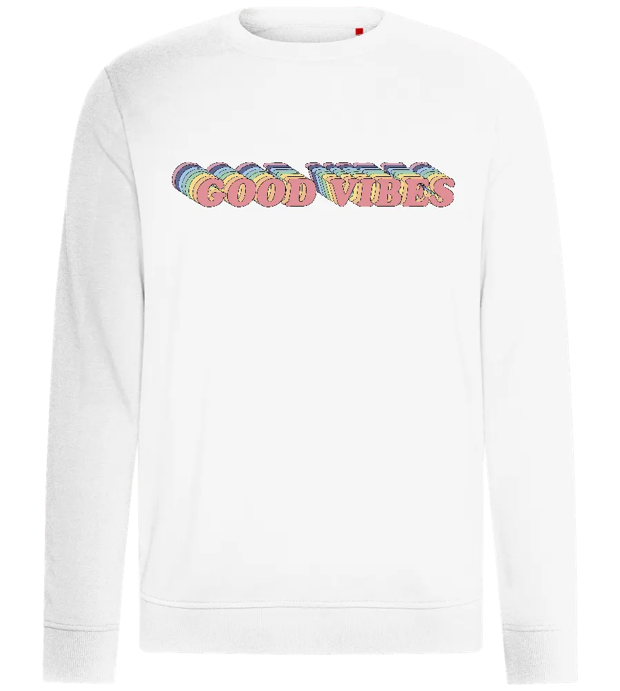 Good Vibes Retro Rainbow Design - Comfort unisex sweater