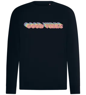 Good Vibes Retro Rainbow Design - Comfort unisex sweater