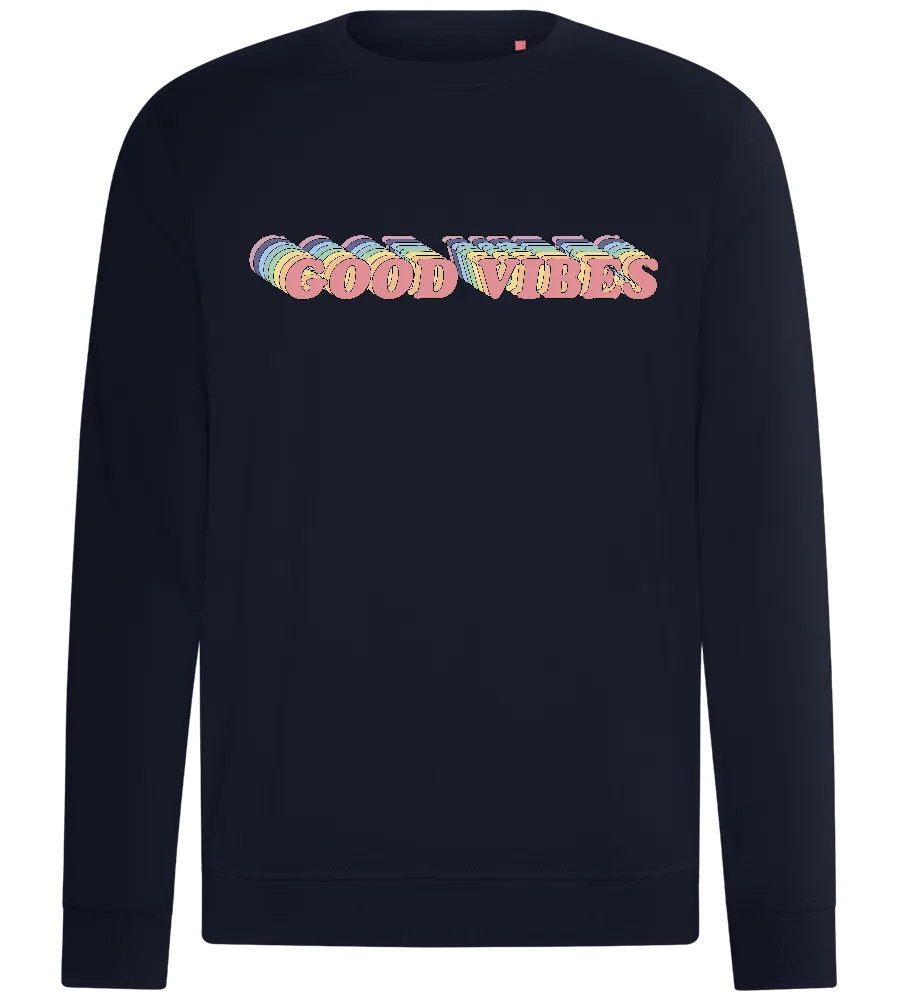 Good Vibes Retro Rainbow Design - Comfort unisex sweater
