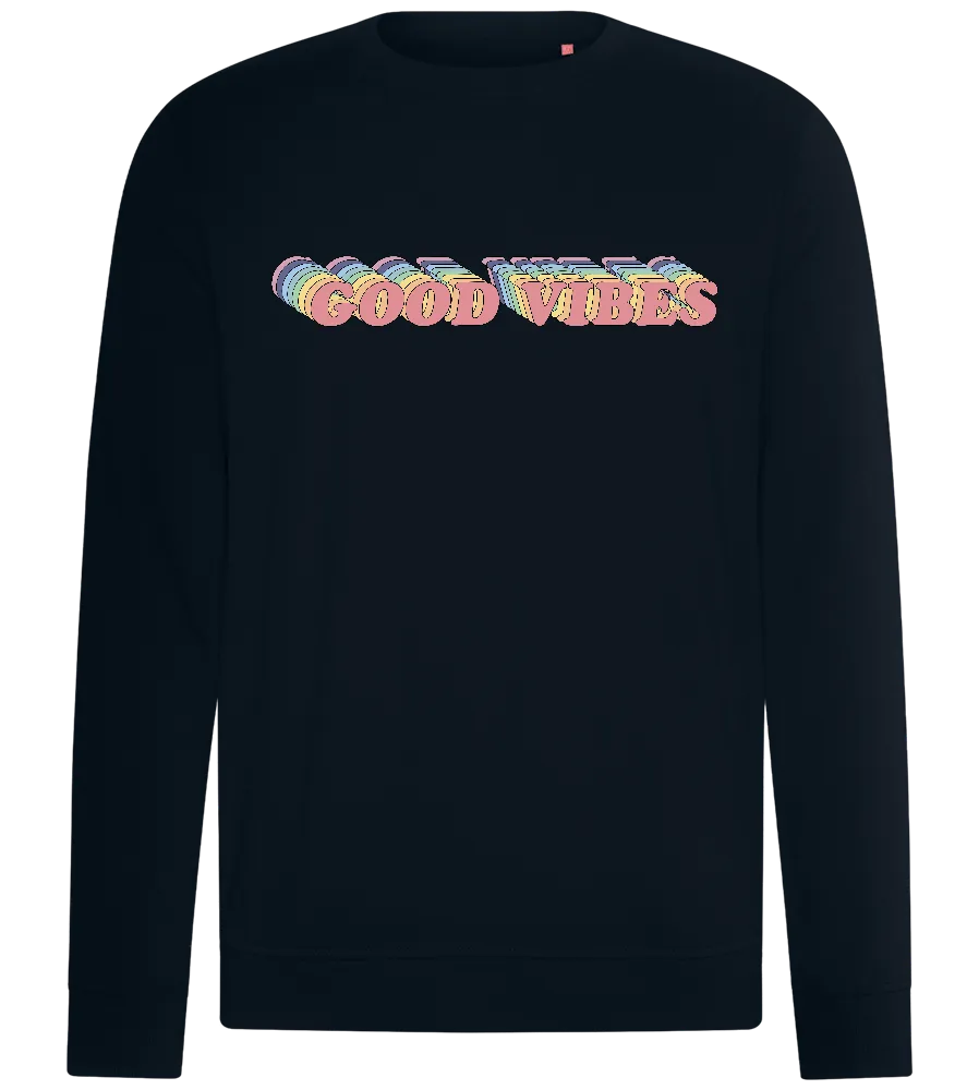 Good Vibes Retro Rainbow Design - Comfort unisex sweater