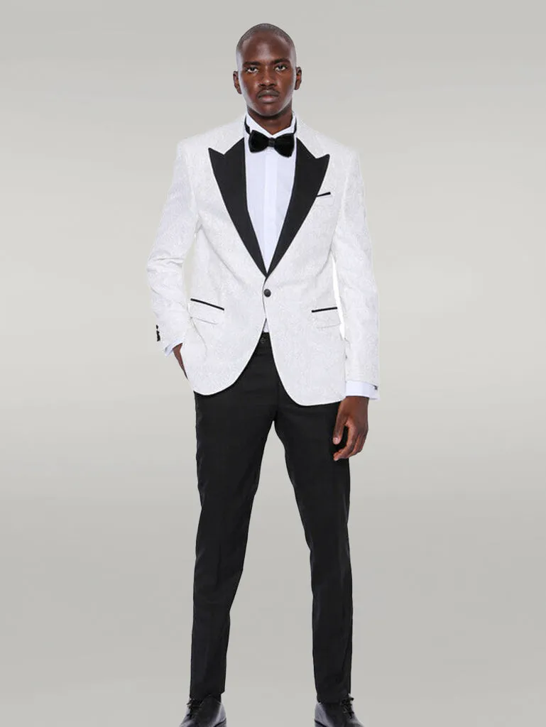 Grey Sparkly Patterned Party Blazer | Wessi