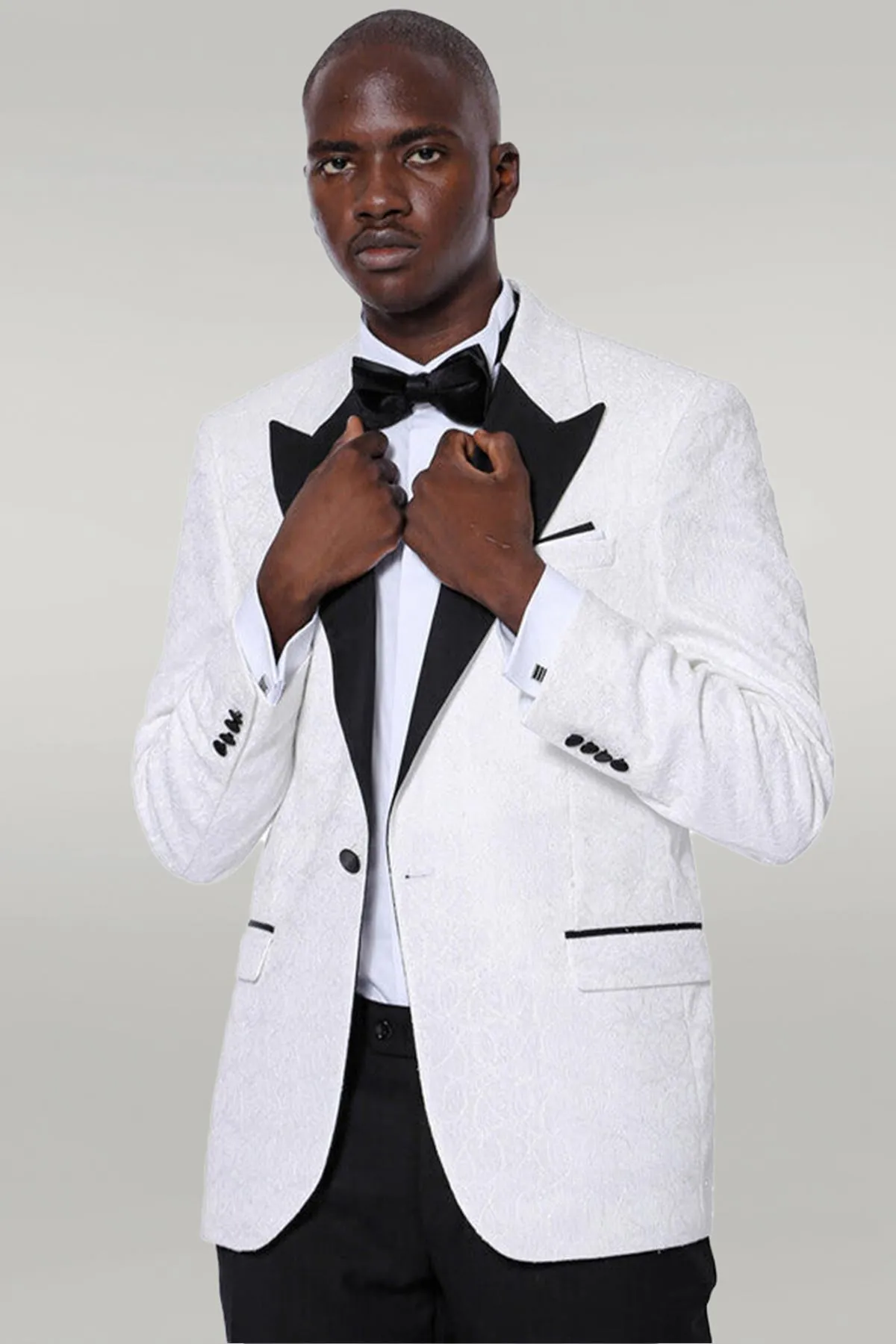 Grey Sparkly Patterned Party Blazer | Wessi