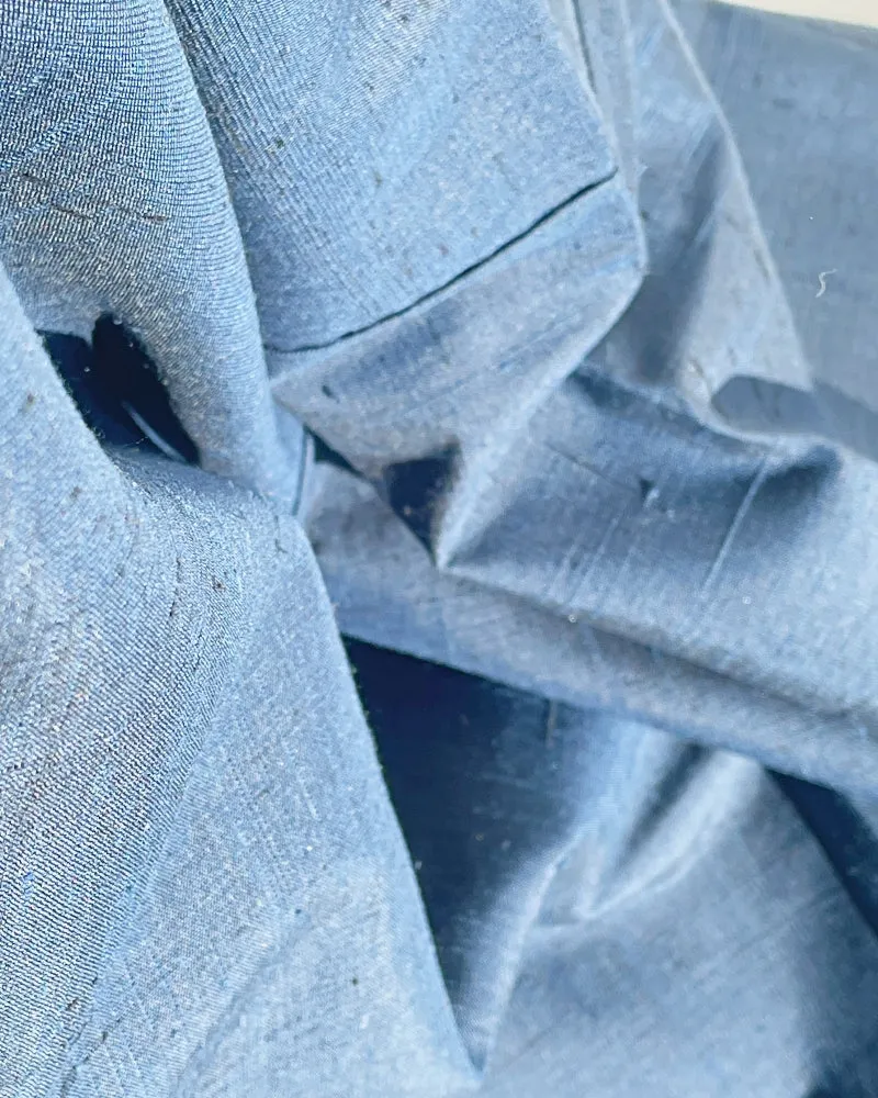 Hand Woven Indigo Tsumugi Haori Kimono Jacket