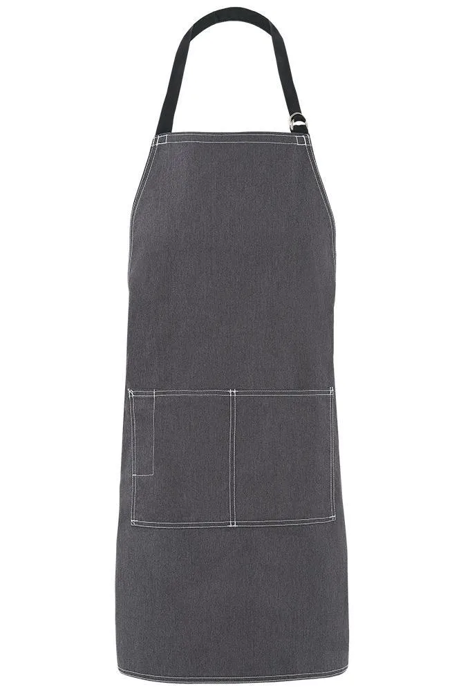Heather Grey City Market Long Vintage Bib Apron