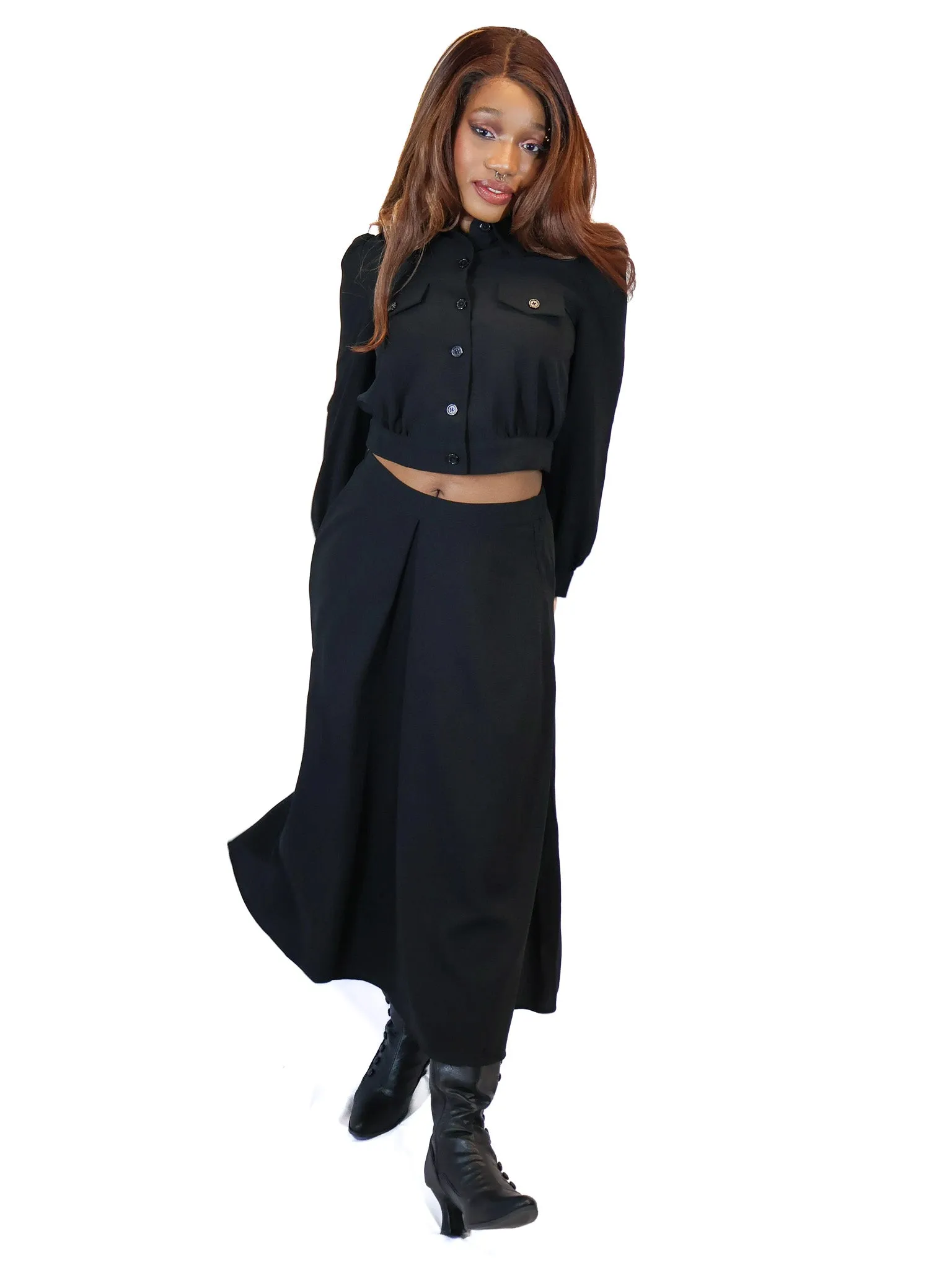 Hitchcock Top & Skirt Set