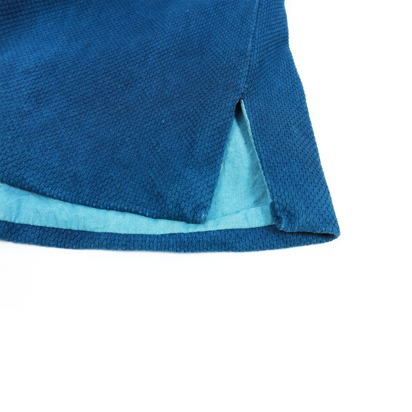 Indigo Kimono Broken Collar Robe