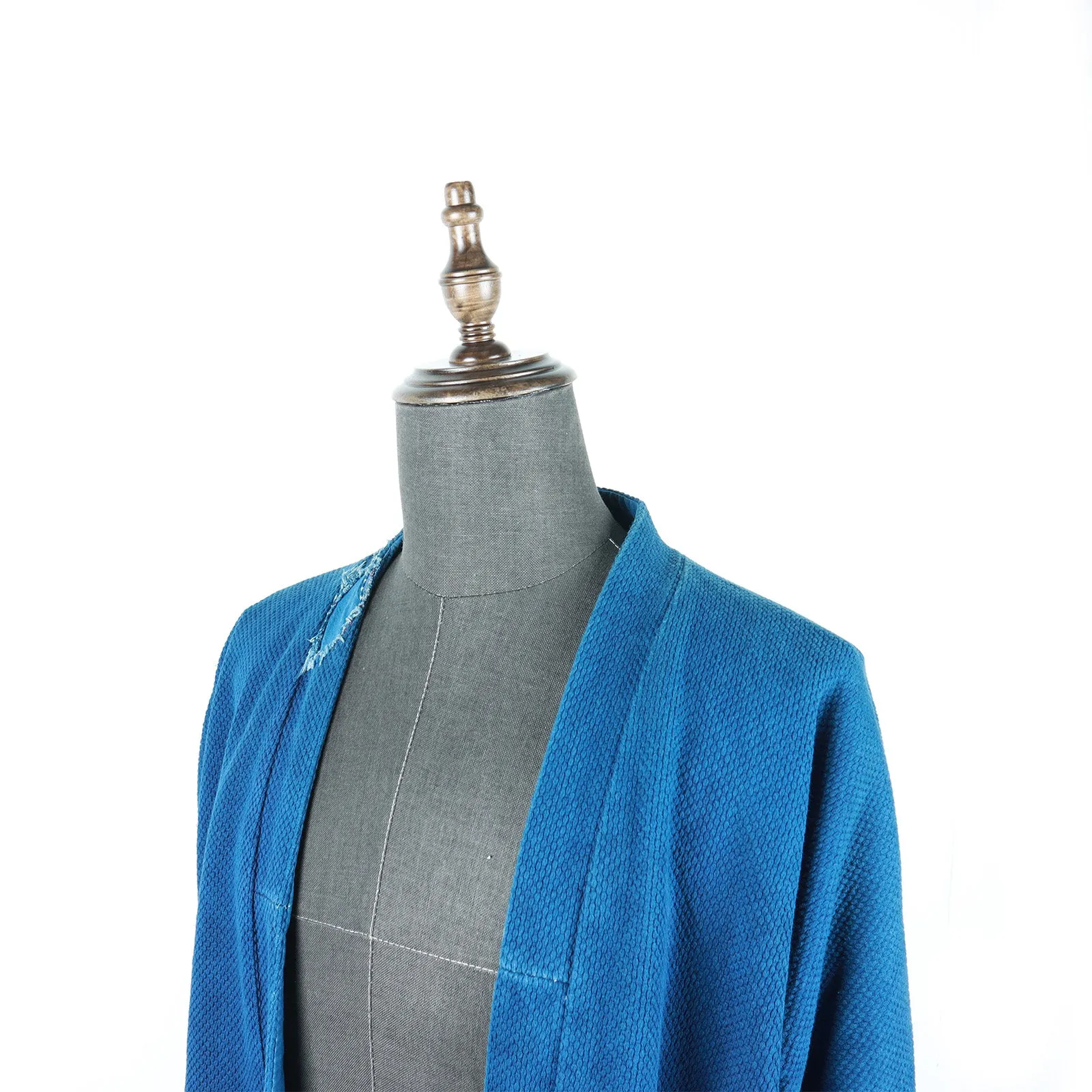 Indigo Kimono Broken Collar Robe