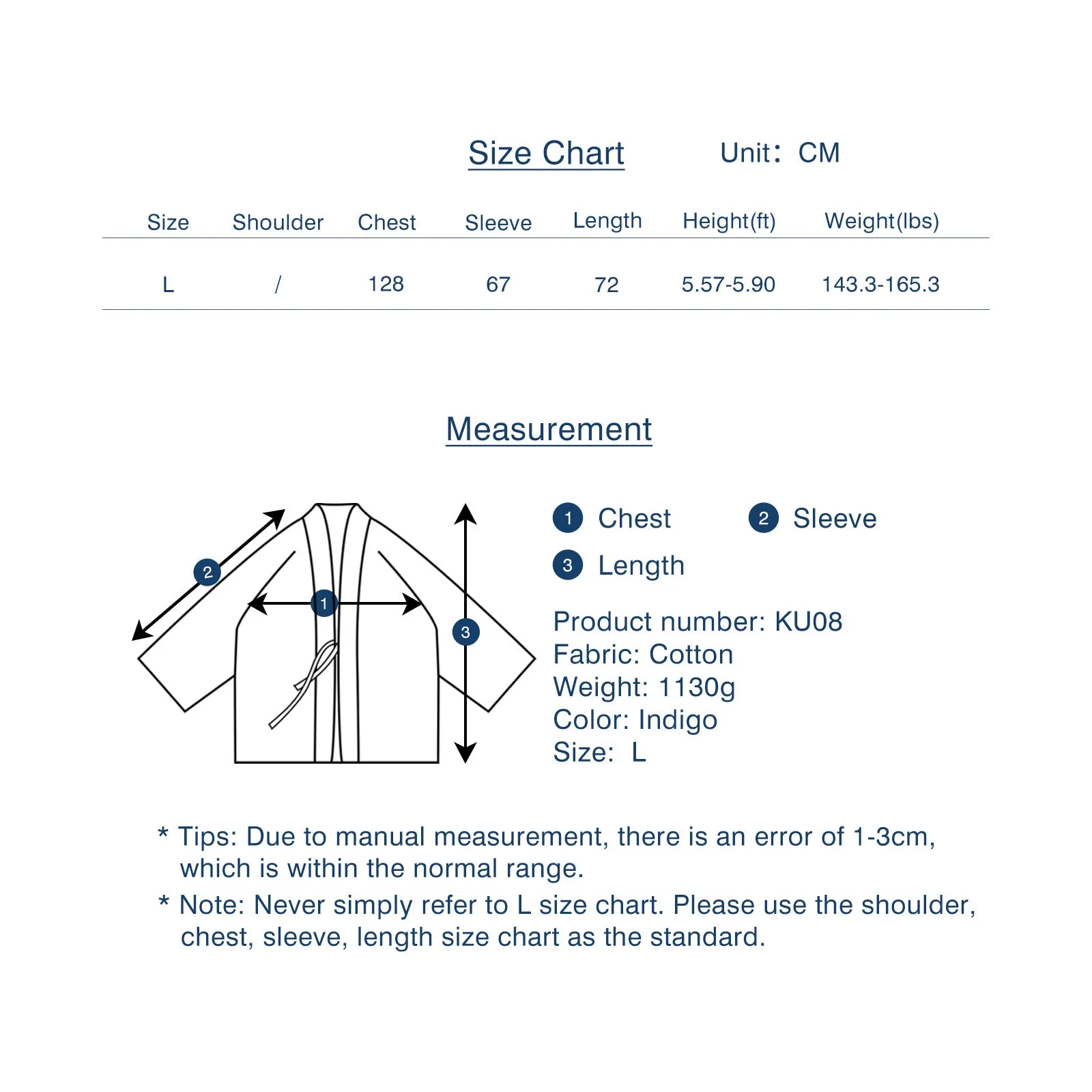Indigo Kimono Broken Collar Robe