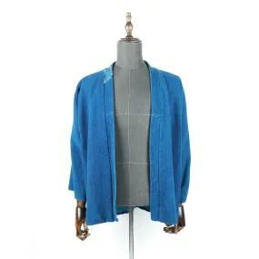 Indigo Kimono Broken Collar Robe