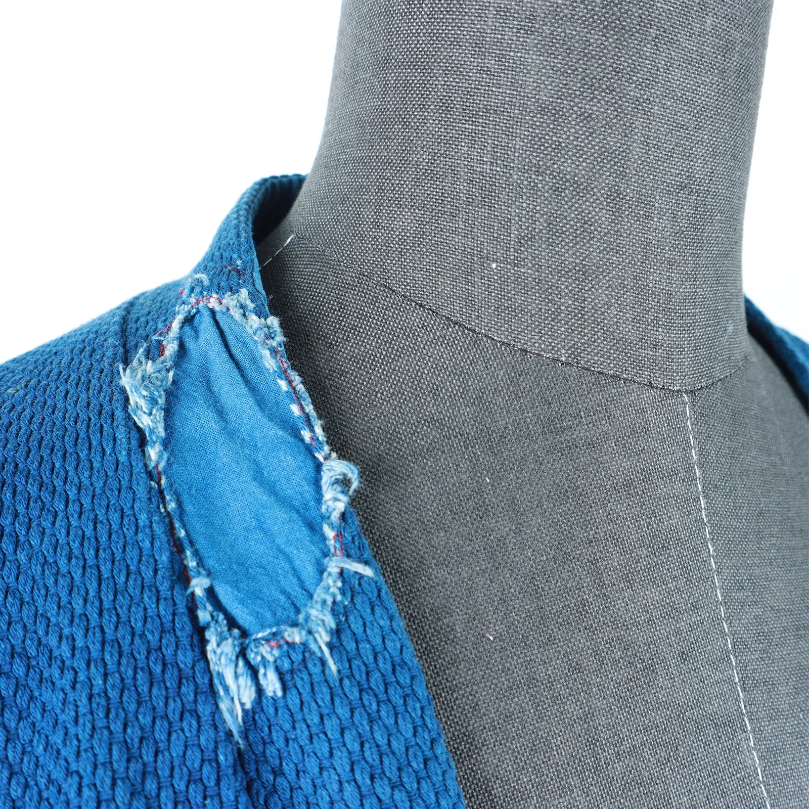 Indigo Kimono Broken Collar Robe
