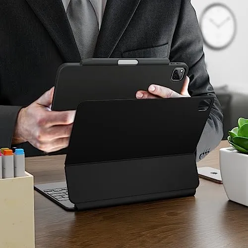 iPad Air 6th 2024/iPad Air 5th /iPad Air 4th Gen 10.9” 2022 2020, Magnetic Protective Case with Connector and Pencil Holder(Keyboard NOT Included) | ProCase