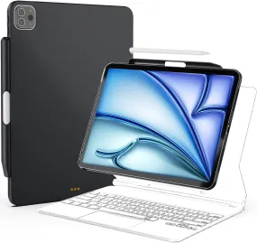 iPad Air 6th 2024/iPad Air 5th /iPad Air 4th Gen 10.9” 2022 2020, Magnetic Protective Case with Connector and Pencil Holder(Keyboard NOT Included) | ProCase