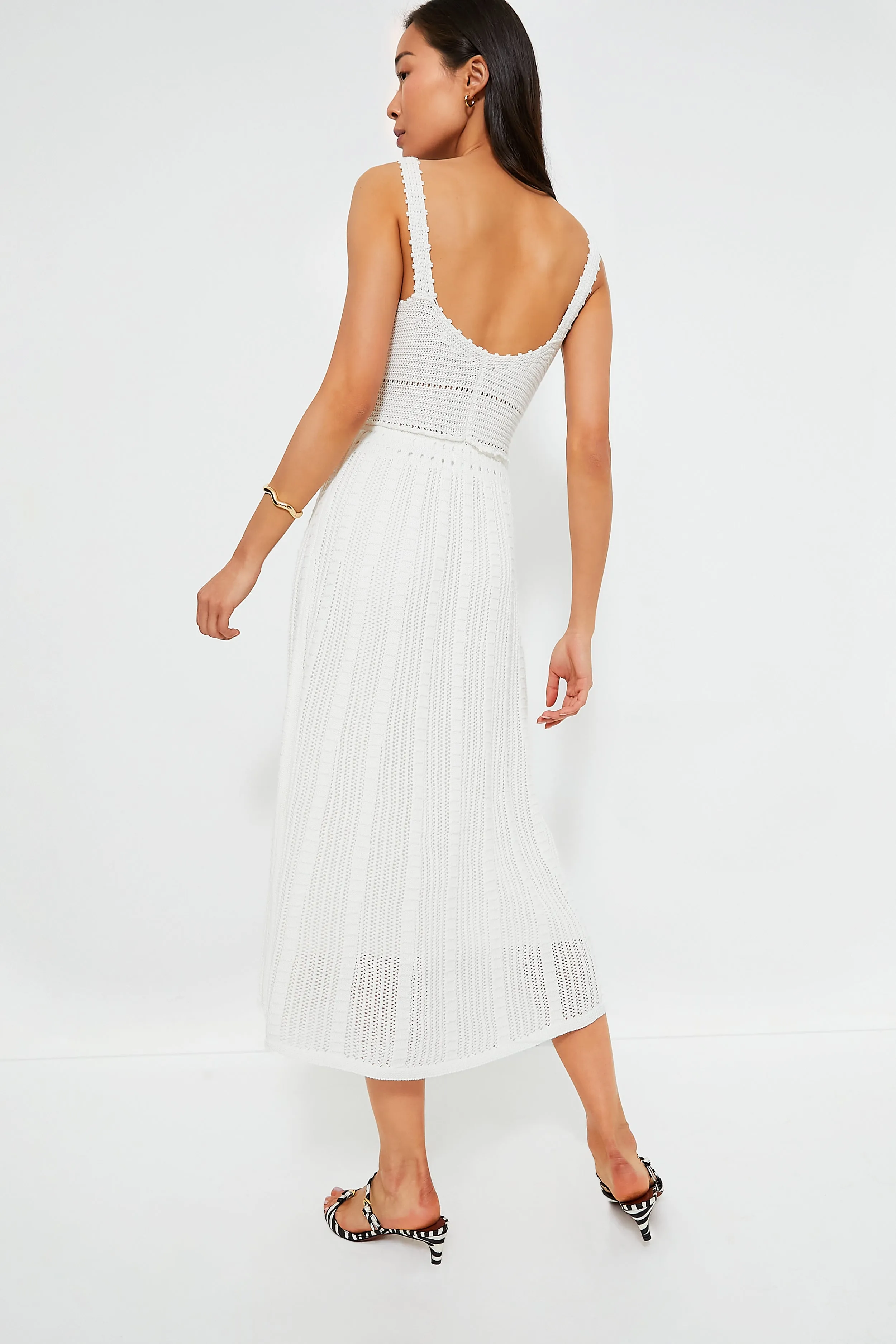 Ivory Knit Midi Dress