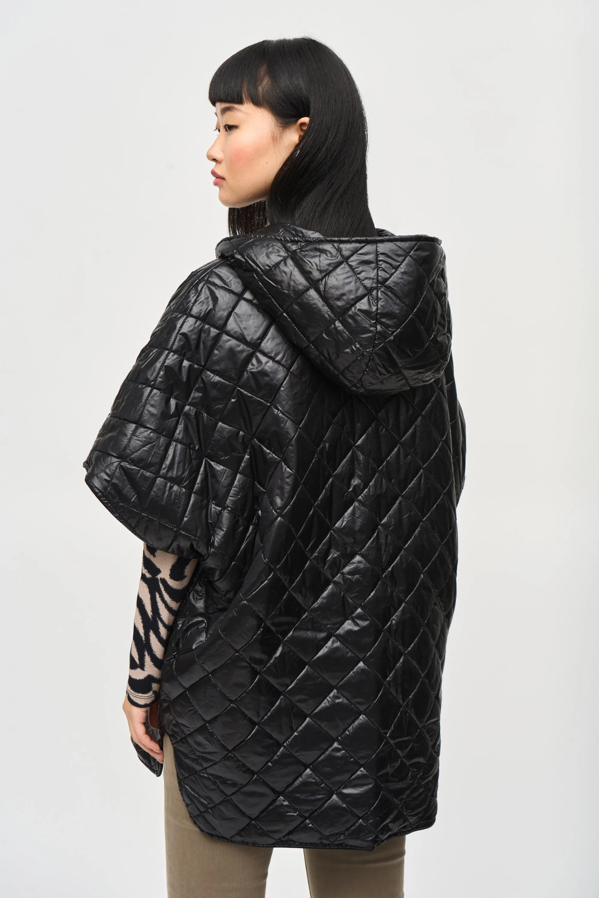 Jada Reversible Hooded Cape Jacket