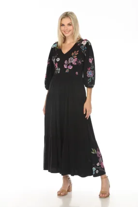 Johnny Was JWLA Shilo Dolman Tiered Knit Dress Boho Chic J30523-E