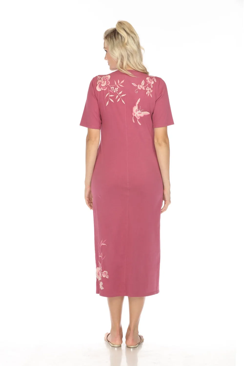 Johnny Was JWLA Trapunto V-Neck Knit Midi Dress J32724 Boho Chic *