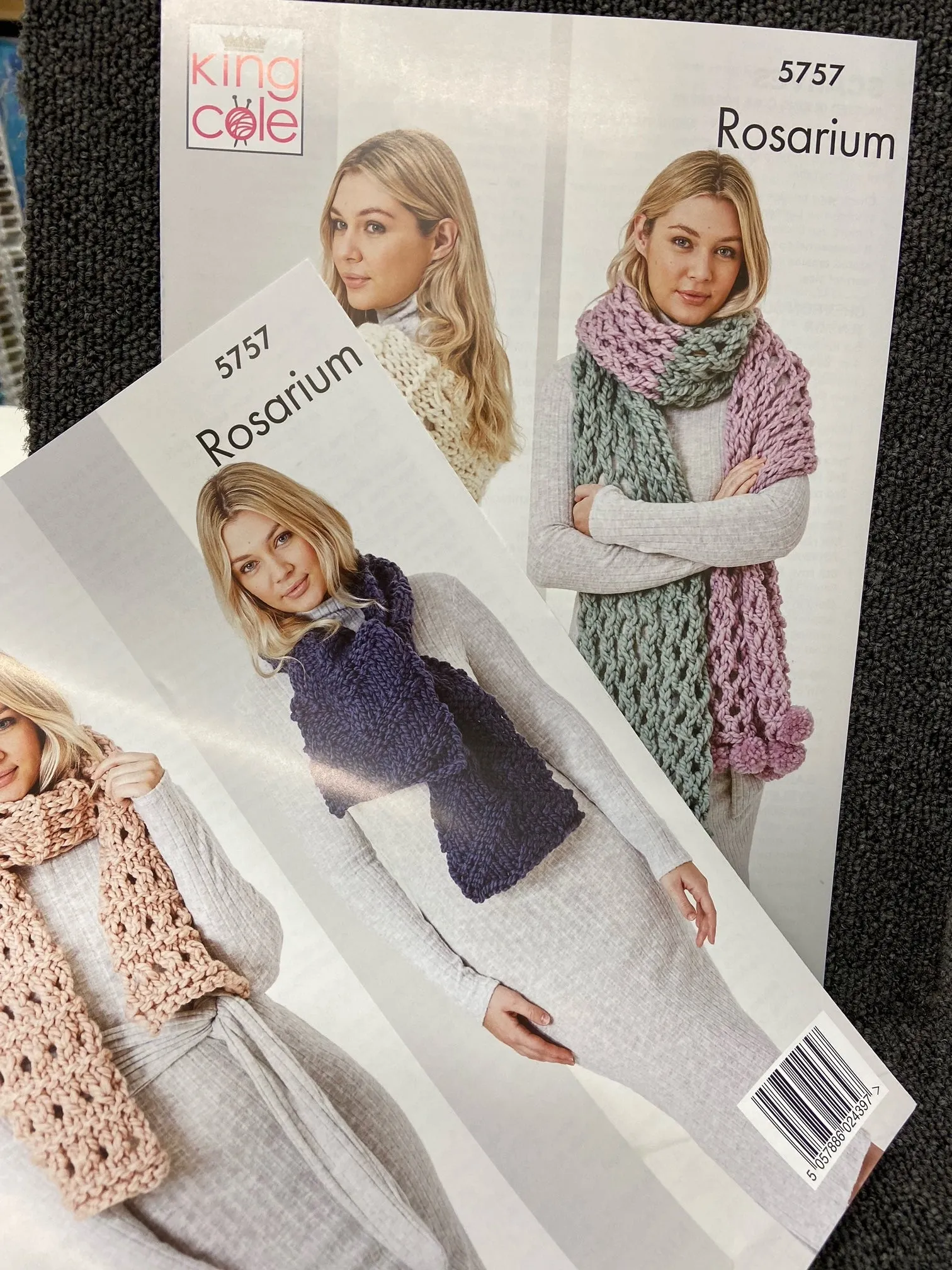 King Cole Mega Chunky Scarf Scarves Knitting Pattern 5757