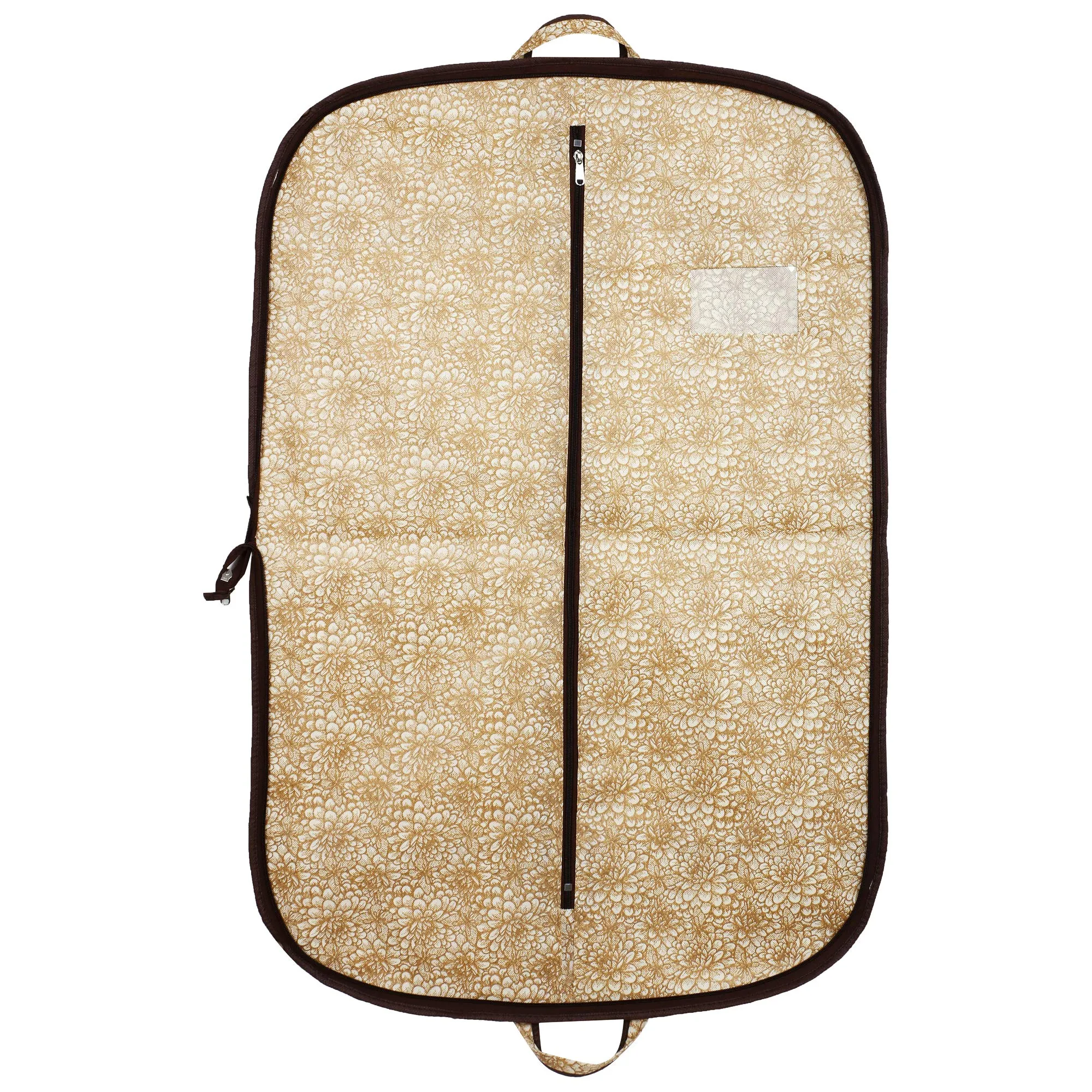 Kuber Industries Metalic Printed Foldable Non Woven Men's Coat Blazer Cover (Golden Brown) -CTKTC041921