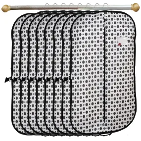 Kuber Industries Polka Dots Printed 8 Pieces Foldable Non Woven Men's Coat Blazer Cover (Black & White)-KUBMART903