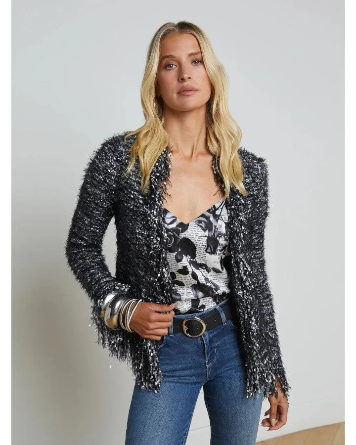 L'Agence Azure Knit Cardigan Blazer