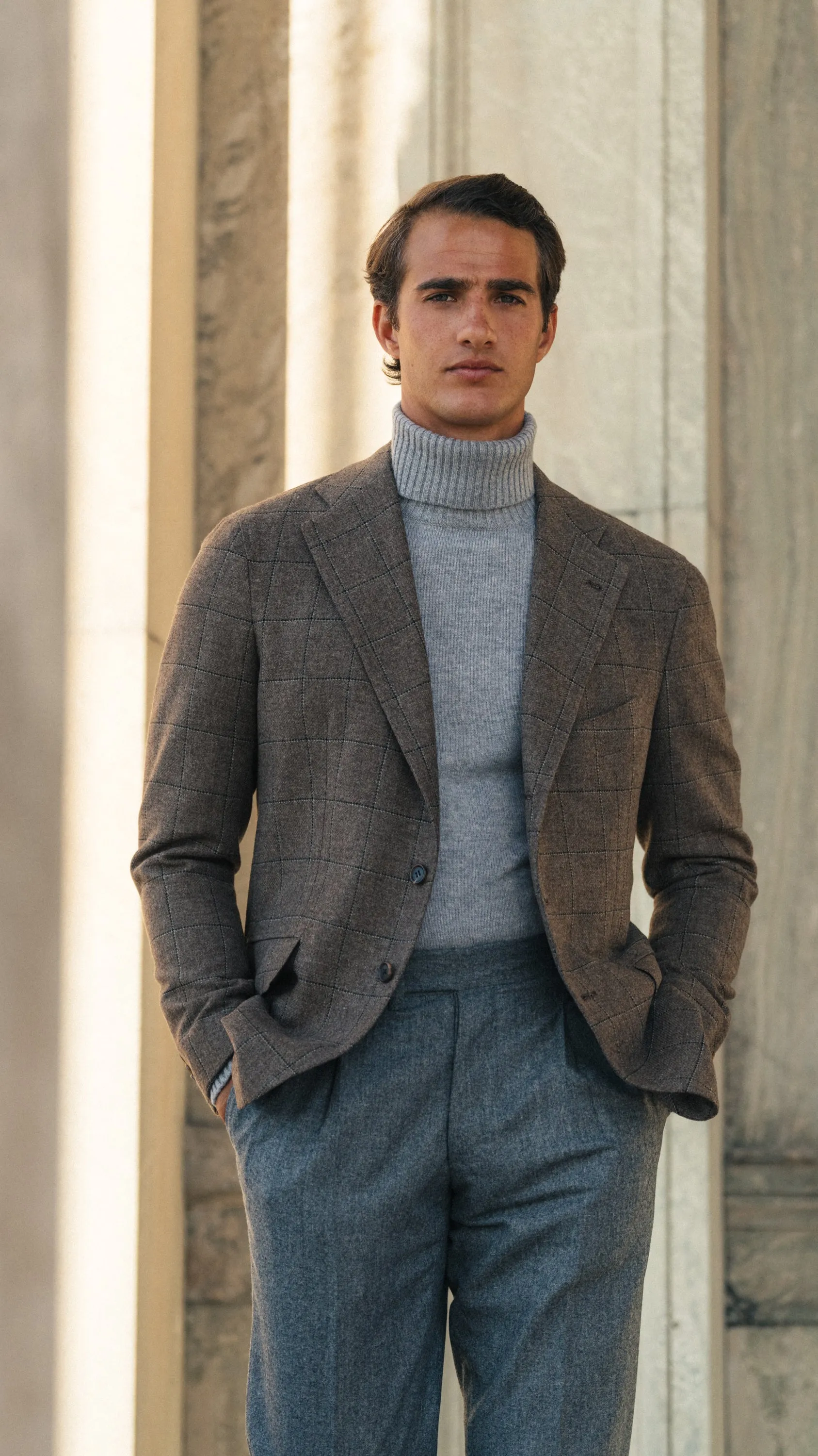 Light Grey Cashmere Turtleneck
