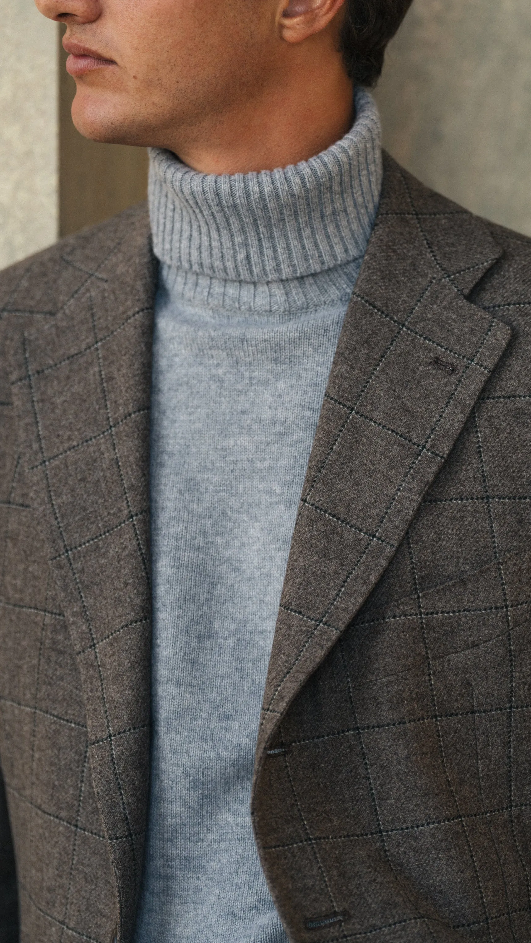 Light Grey Cashmere Turtleneck