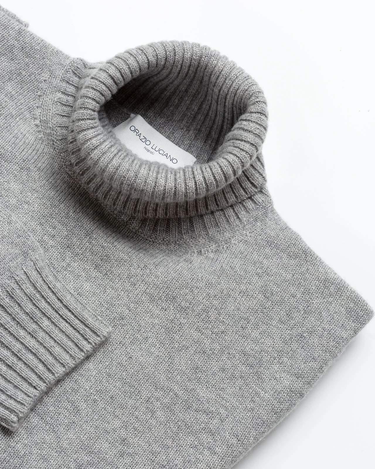 Light Grey Cashmere Turtleneck
