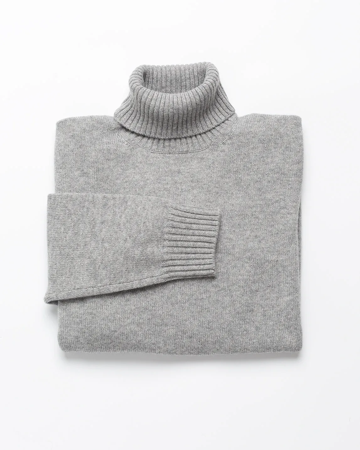 Light Grey Cashmere Turtleneck