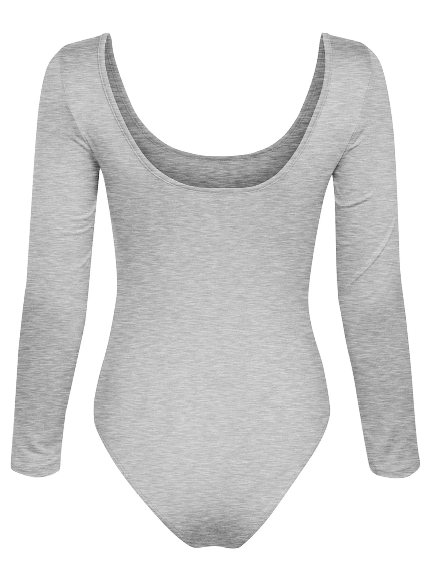Long Sleeve Scoop Neck Bodysuit with Snap Button Closure