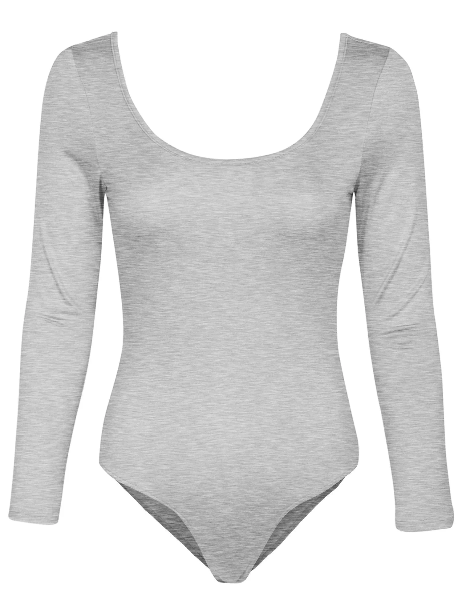 Long Sleeve Scoop Neck Bodysuit with Snap Button Closure