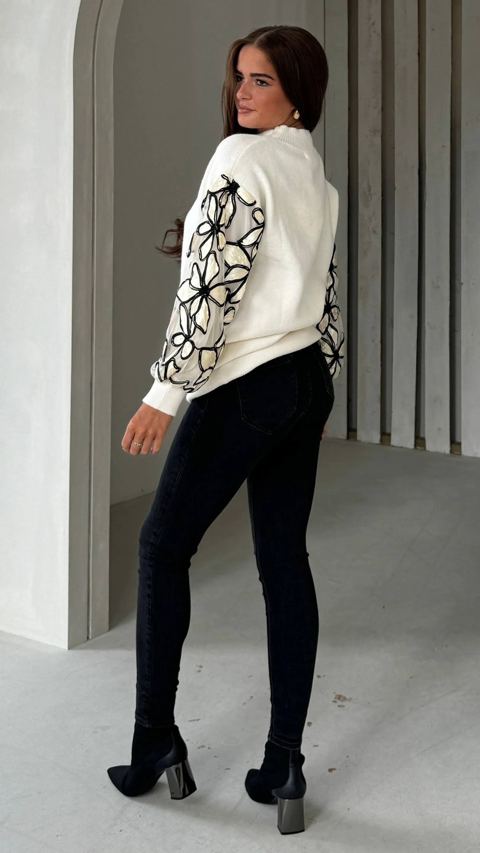 Lori Cream Jumper Dress