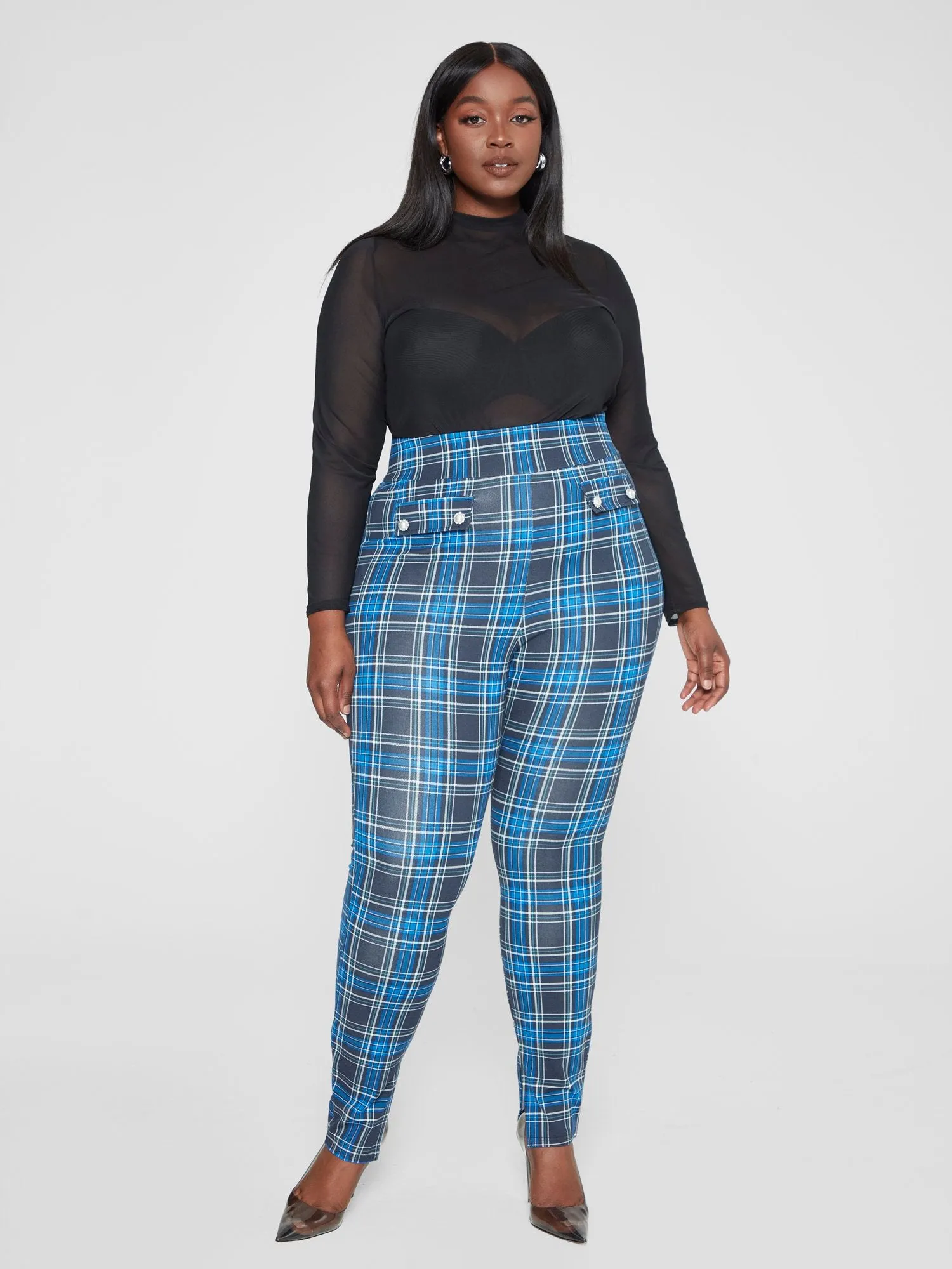 Matilda Plaid Ponte Knit Leggings