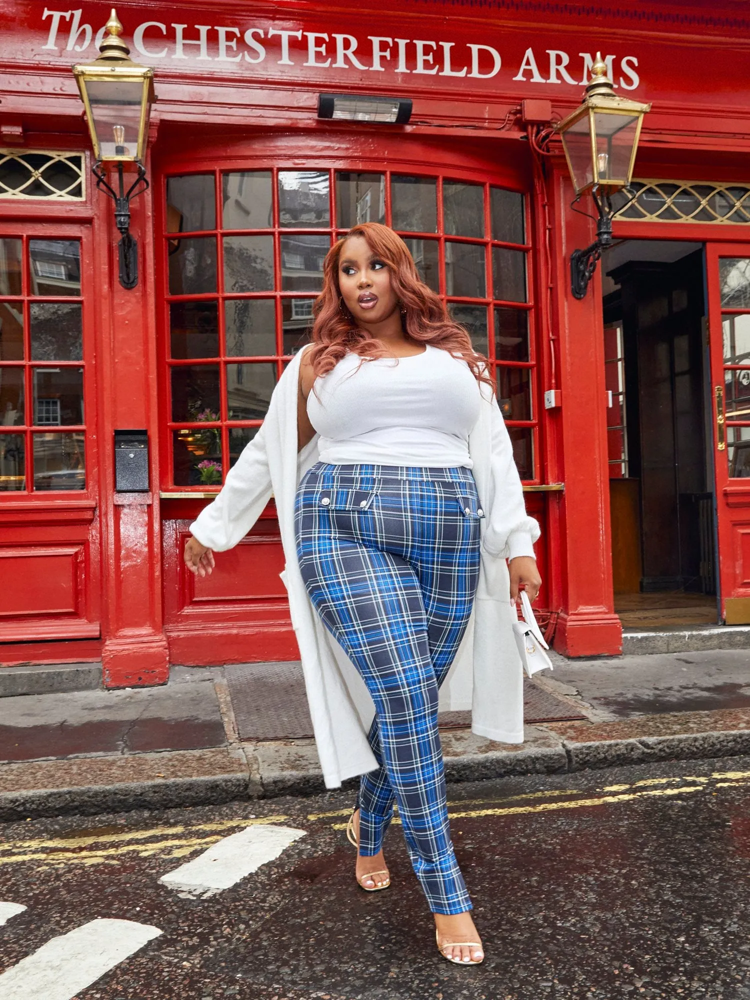 Matilda Plaid Ponte Knit Leggings