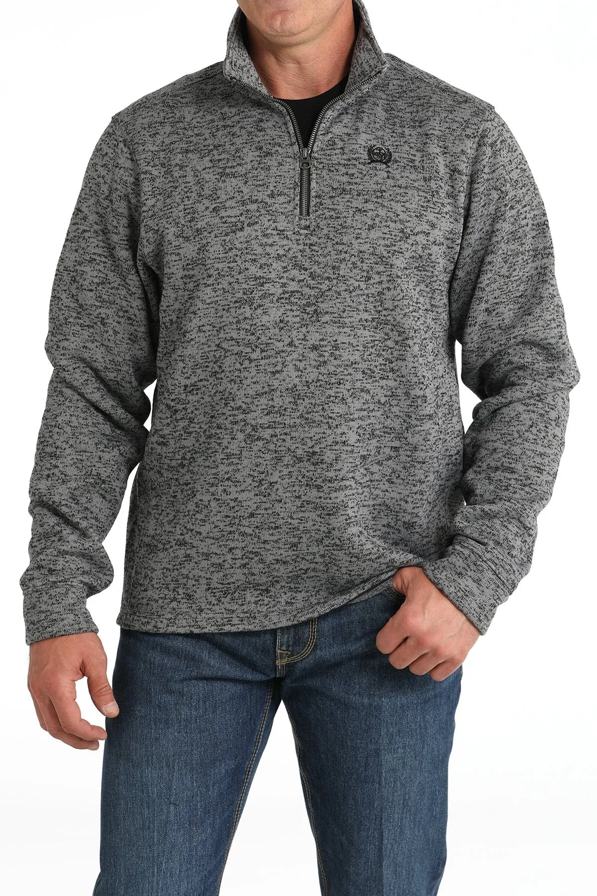 Men's Cinch 1/4 Zip Grey Sweater